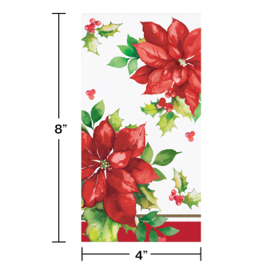 Image sur TABLEWARE - PERFECT POINSETTIA GUEST TOWELS