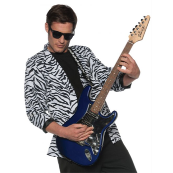 Image de 80'S ZEBRA BLAZER - WHITE/BLACK - ADULT ONE SIZE