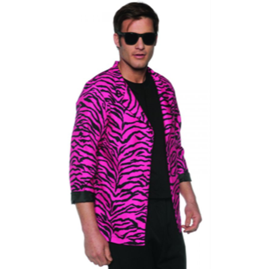 Picture of 80'S ZEBRA BLAZER - PINK/BLACK - ADULT ONE SIZE