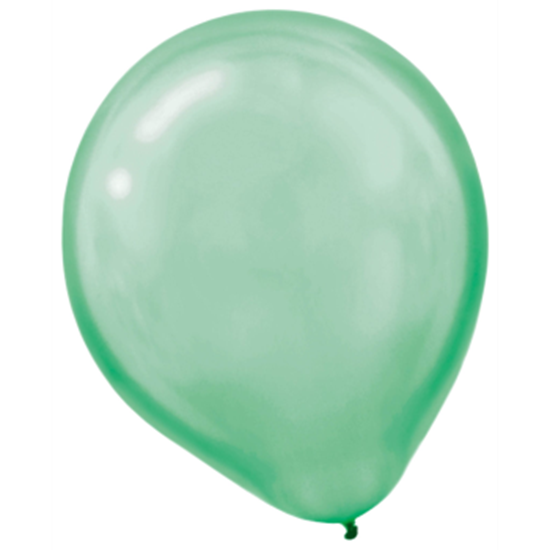 Image sur 12" GREEN PEARL LATEX BALLOONS 72/PKG