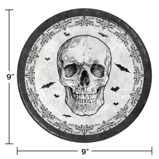 Picture of TABLEWARE - SPIDER AND SKULL 9" PLATES