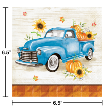 Image de TABLEWARE - HARVEST TRUCK LUNCHEON NAPKINS