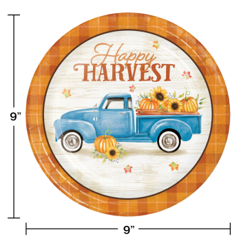 Image de TABLEWARE - HARVEST TRUCK 9" PLATES