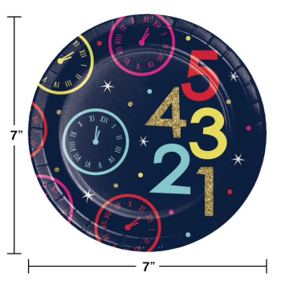 Image sur TABLEWARE - NEW YEAR COUNTDOWN 7" PLATES