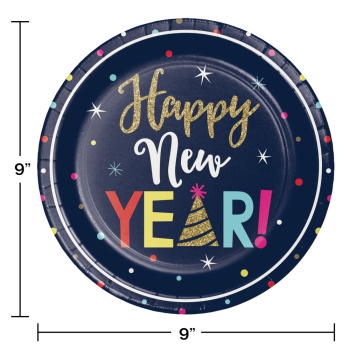 Image de TABLEWARE - NEW YEAR COUNTDOWN 9" PLATES