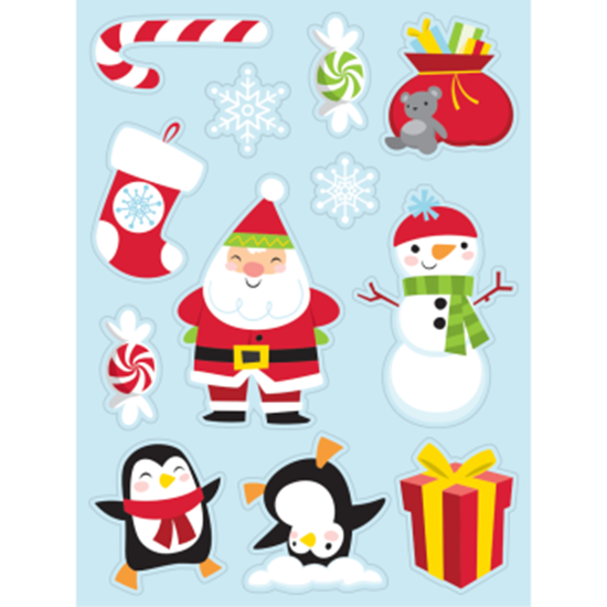 Picture of TABLEWARE - CHRISTMAS CHARACTERS STICKERS