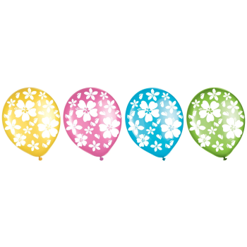 Image de 12" HIBISCUS LATEX BALLOONS