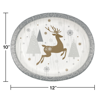 Picture of TABLEWARE - OPULENT REINDEER OVAL PLATES
