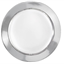 Picture of WHITE PLASTIC PLATES WITH SILVER BORDER - 7.5"