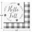 Image de TABLEWARE - HELLO FALL - GRAY AND WHITE CHECK LUNCHEON NAPKINS