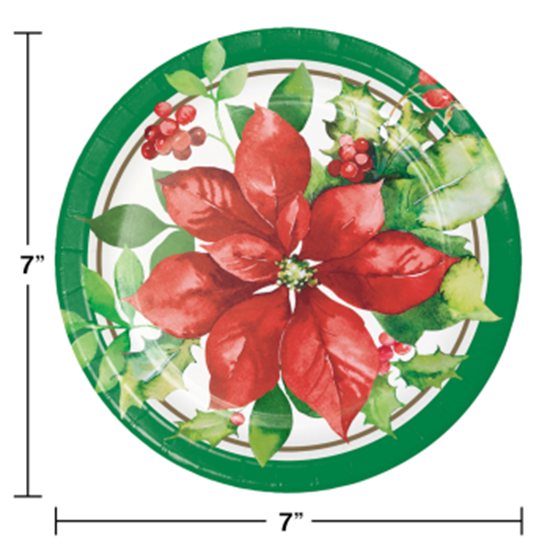 Picture of TABLEWARE - PERFECT POINSETTIA 7" PLATES