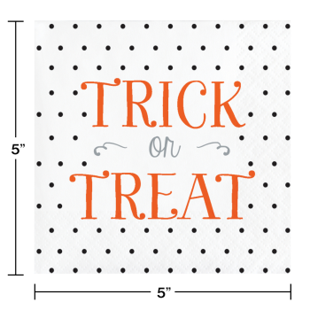 Picture of TABLEWARE - TRICK OR TREAT BEVERAGE NAPKINS
