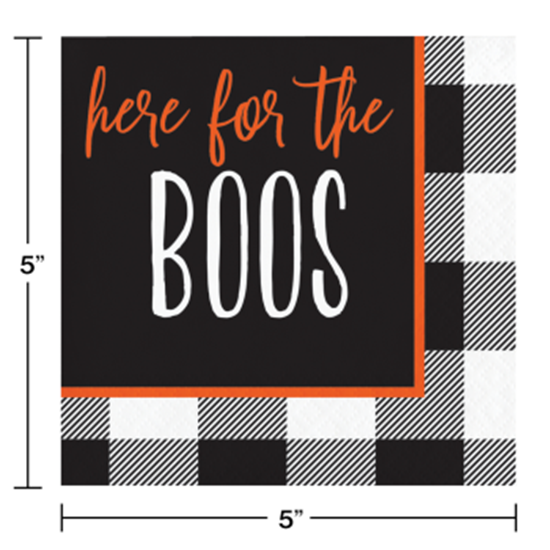 Image sur TABLEWARE - HERE FOR THE BOOS BEVERAGE NAPKINS