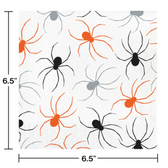 Picture of TABLEWARE - SPIDERS LUNCHEON NAPKINS