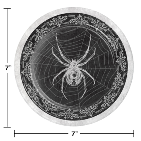 Image sur TABLEWARE - SPIDER AND SKULL 7" PLATES