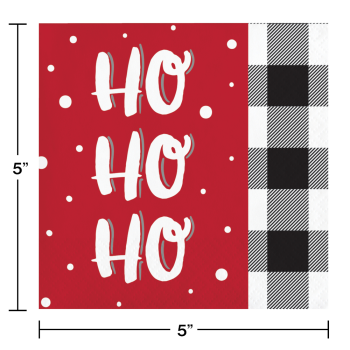 Image de TABLEWARE - SANTA FUN BEVERAGE NAPKINS