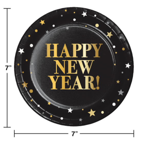 Image sur TABLEWARE - GOLDEN NEW YEAR 7" PLATES