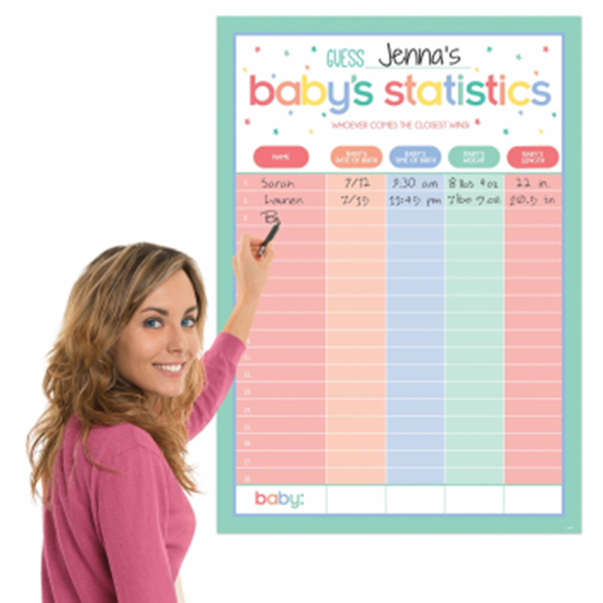 Picture of DECOR - BABY SHOWER STATISTICS CHART
