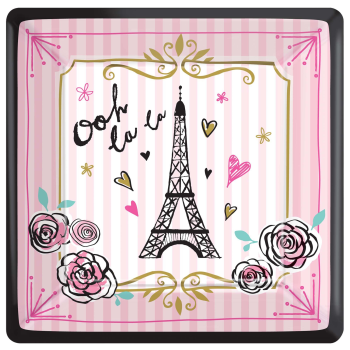 Picture of DAY IN PARIS - 7" SQUARE PLATES