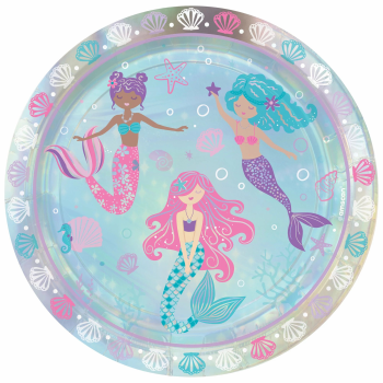 Picture of SHIMMERING MERMAIDS - 9" IRIDESCENT PLATES