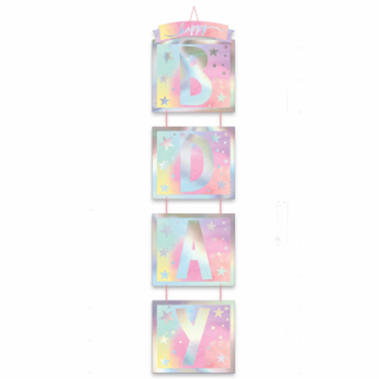 Picture of LUMINOUS VERTICAL BIRTHDAY DOOR DECORATION