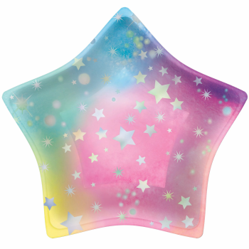 Picture of LUMINOUS - 7" IRIDESCENT STAR SHAPED PLATES