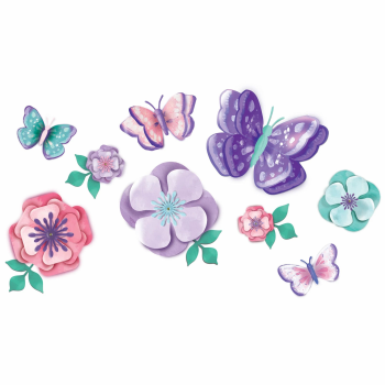 Picture of FLUTTER FLORAL PAPER WALL DECORATION