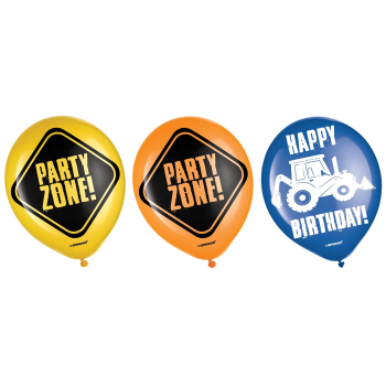 Image de 12" CONSTRUCTION LATEX BALLOONS