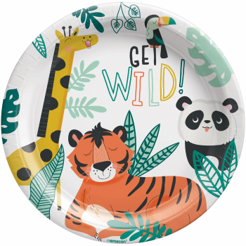 Image de GET WILD BIRTHDAY SAFARI - 9" ROUND PLATES