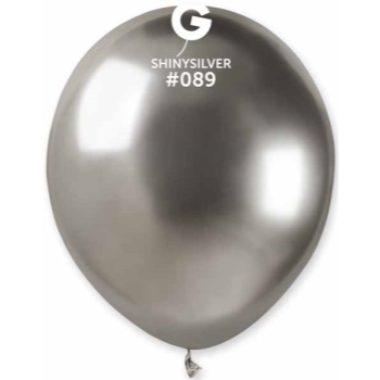 Image de 5" SHINY SILVER LATEX BALLOONS - GEMAR