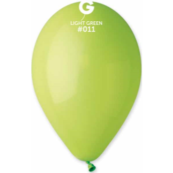 Picture of 11" LT GREEN LATEX BALLOONS - GEMAR