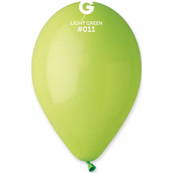 Image de 11" LT GREEN LATEX BALLOONS - GEMAR