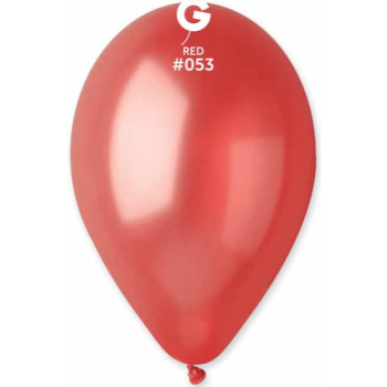 Picture of 11" METALLIC RED LATEX BALLOONS - GEMAR