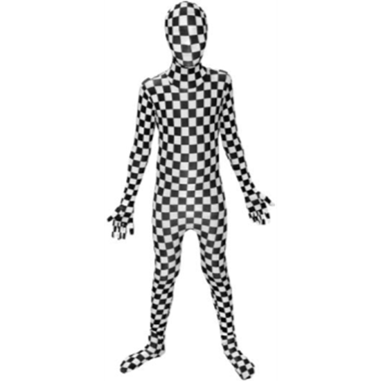 Picture of MORPHSUITS KID - LARGE - BLACK/WHITE CHECK