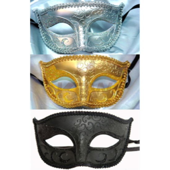 Image sur CARNIVAL MASK - BLACK, GOLD, SILVER