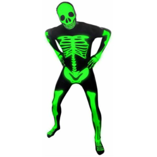 Image sur MORPHSUIT ADULT - MEDIUM - GLOW SKELETON