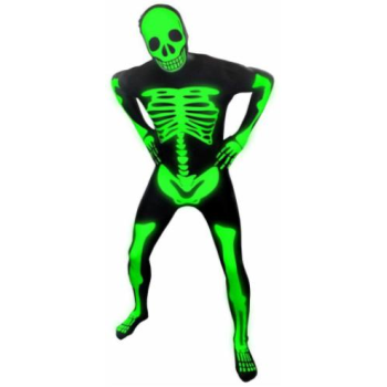Picture of MORPHSUIT ADULT - LARGE - GLOW SKELETON