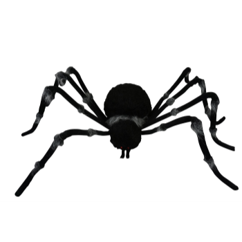 Picture of 73" LARGE FURRY GREY TRIMMED SPIDER