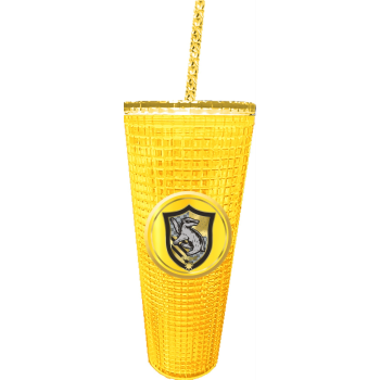 Picture of HARRY POTTER - HUFFLEPUFF DIAMOND CUP WITH STRAW