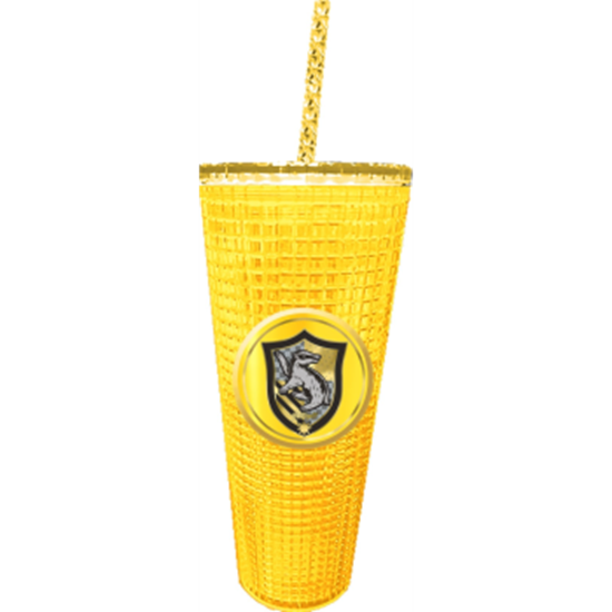 Picture of HARRY POTTER - HUFFLEPUFF DIAMOND CUP WITH STRAW