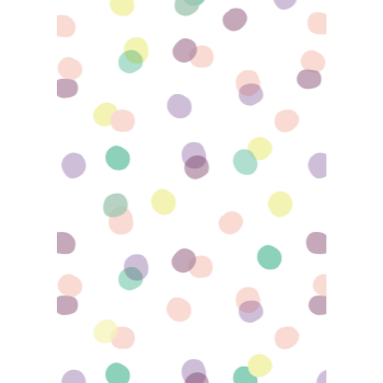 Image de PASTEL OVERLAPPING DOTS JUMBO GIFT WRAP 50'