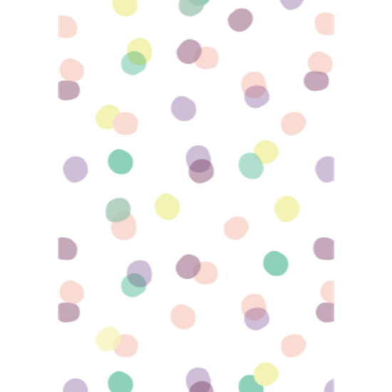 Image sur PASTEL OVERLAPPING DOTS JUMBO GIFT WRAP 50'