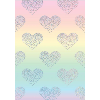 Picture of HEARTS OMBRE HOLOGRAPHIC JUMBO GIFT WRAP 50'