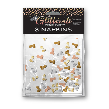 Image de SUPER FUN NAUGHTY GLITTERATI PENIS NAPKINS
