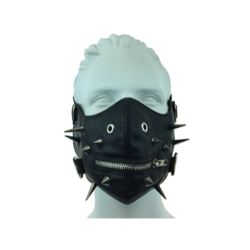 Image de MASK - LEATHER MOUTH MASK WITH SPIKE AND ZIP
