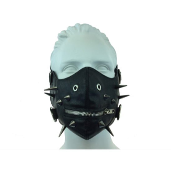 Image sur MASK - LEATHER MOUTH MASK WITH SPIKE AND ZIP