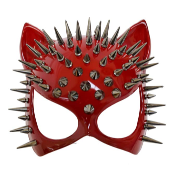 Picture of MASK - RED CAT MASK WITH SPIKE