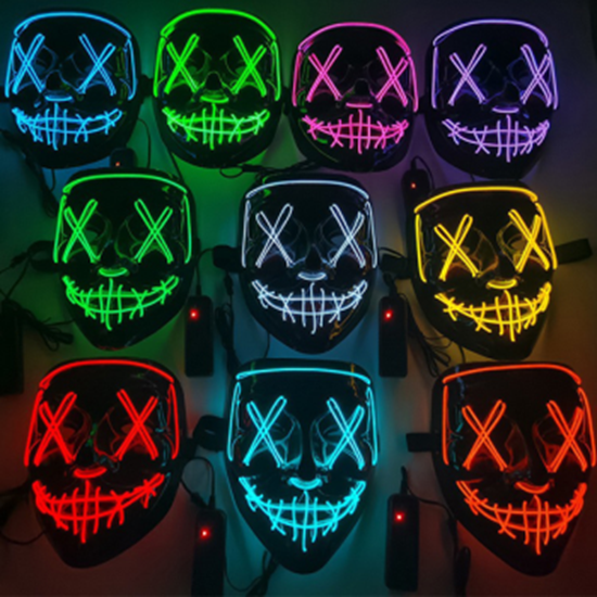 Image sur MASK - NEON LIGHT MASK - BLUE,PINK,RED OR WHITE