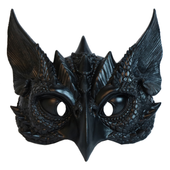 Picture of MASK - DRAGON/BIRD MASK - BLACK/GREEN