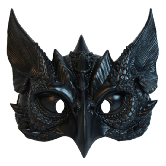 Image sur MASK - DRAGON/BIRD MASK - BLACK/GREEN